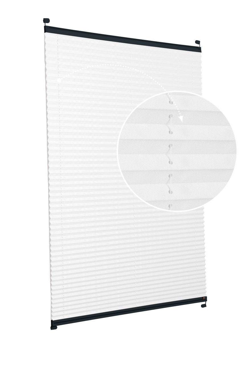 Vidalı Plise Perde (Düz Kumaş) Violet-Beyaz 01 - Antresit Gri