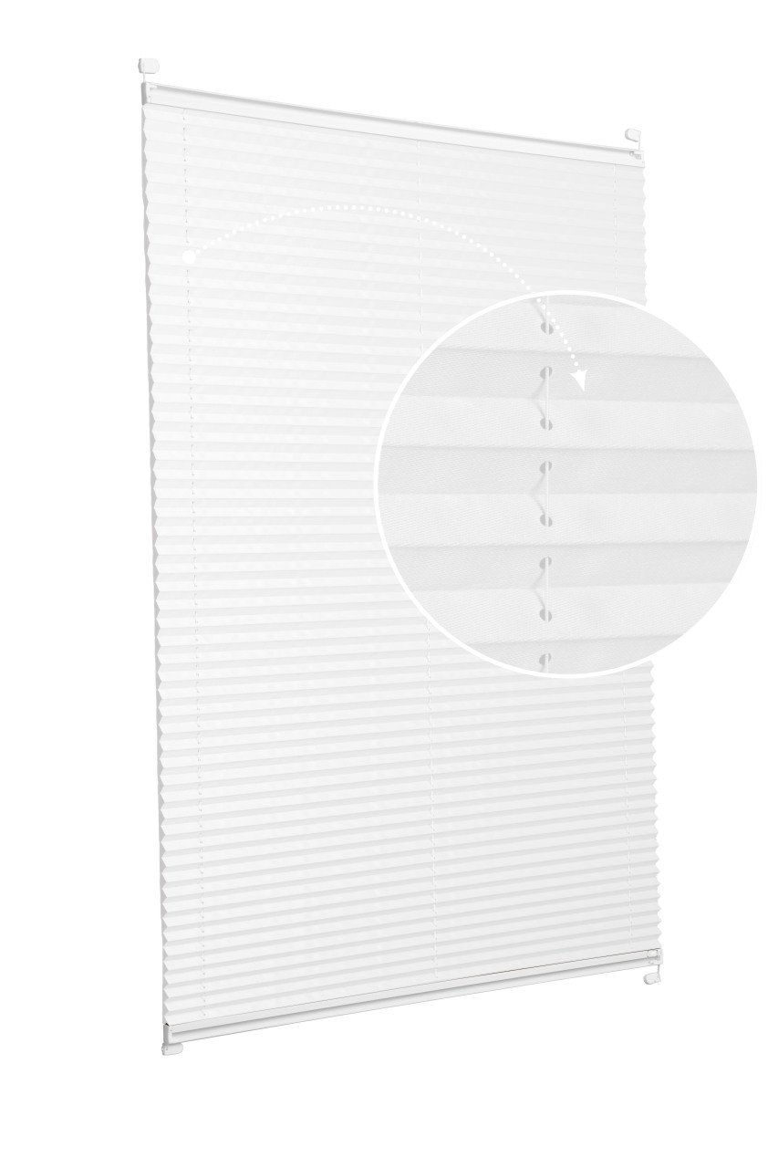 Vidalı Plise Perde (Düz Kumaş) Violet-Beyaz 01 - Beyaz