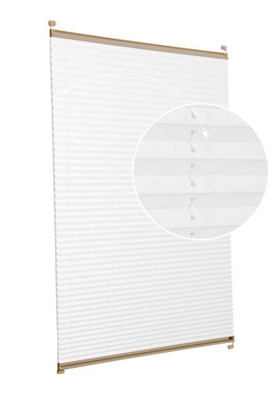 Vidalı Plise Perde (Düz Kumaş) Violet-Beyaz 01 - Bronz