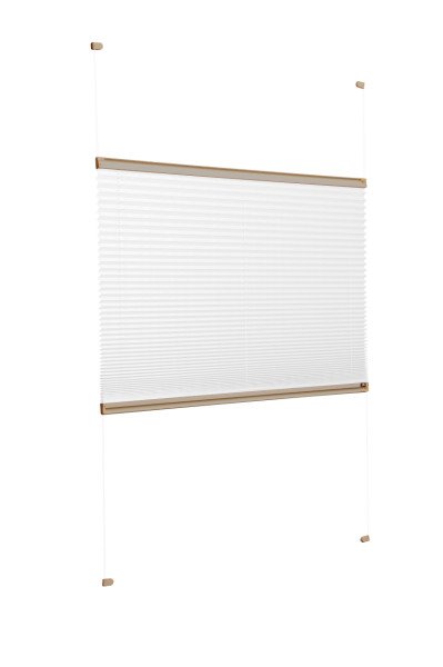 Vidalı Plise Perde (Düz Kumaş) Violet-Beyaz 01 - Bronz