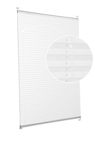 Vidalı Plise Perde (Düz Kumaş) Violet-Beyaz 01 - Gümüş Gri