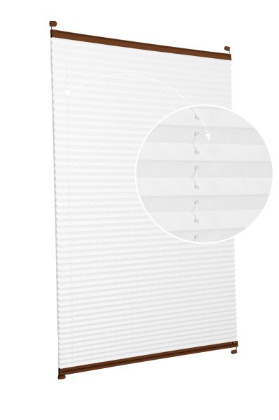 Vidalı Plise Perde (Düz Kumaş) Violet-Beyaz 01 - Kahverengi