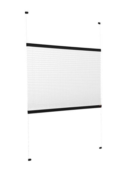 Vidalı Plise Perde (Düz Kumaş) Violet-Beyaz 01 - Siyah