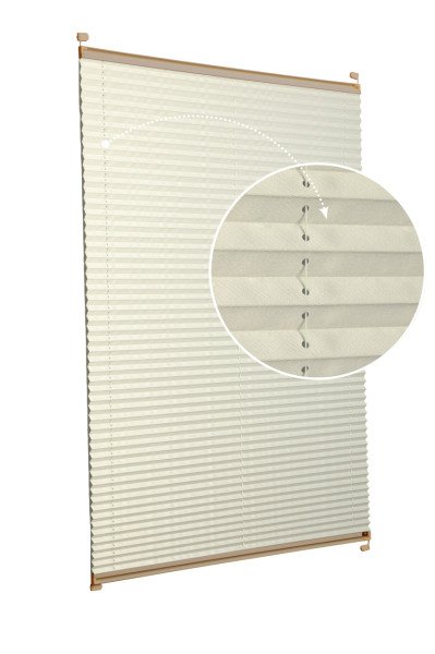 Vidalı Plise Perde (Düz Kumaş) Violet-Krem 502 - Bronz