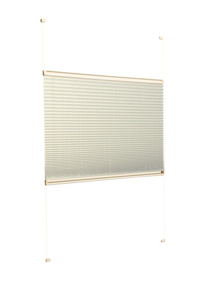 Vidalı Plise Perde (Düz Kumaş) Violet-Krem 502 - Krem