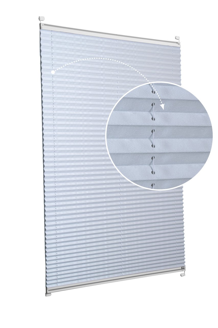 Vidalı Plise Perde (Düz Kumaş) Violet-A.Gri-2255 - Beyaz