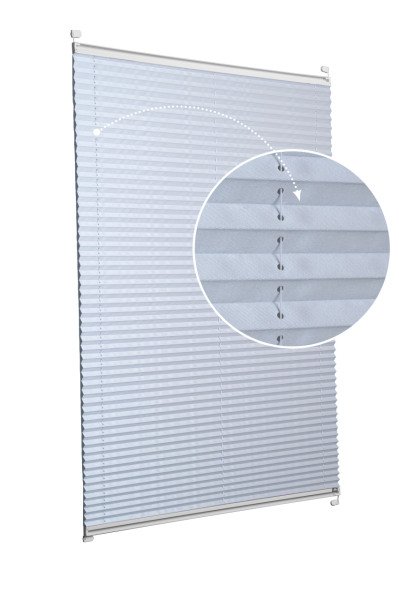 Vidalı Plise Perde (Düz Kumaş) Violet-A.Gri-2255 - Gümüş Gri