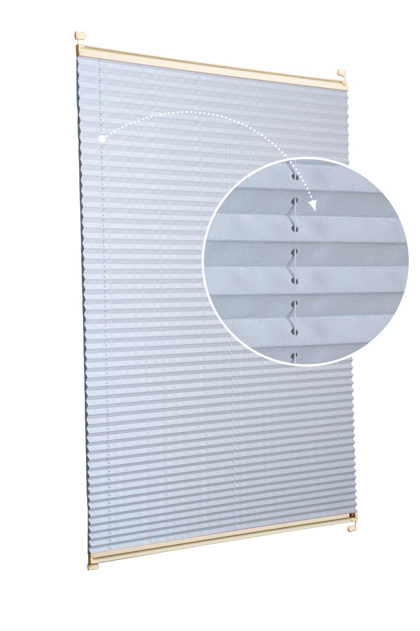 Vidalı Plise Perde (Düz Kumaş) Violet-A.Gri-2255 - Krem