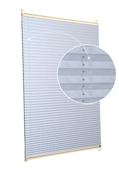 Vidalı Plise Perde (Düz Kumaş) Violet-A.Gri-2255 - Krem