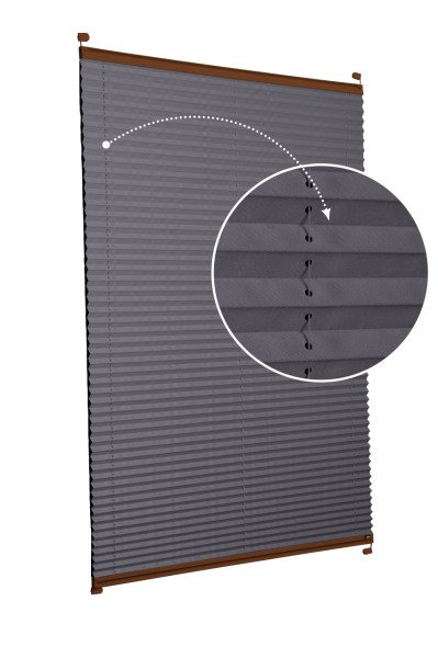 Vidalı Plise Perde (Düz Kumaş) Violet-Antresit-2421 - Kahverengi