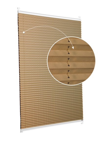 Vidalı Plise Perde (Düz Kumaş) Violet-Bronz-519 - Beyaz