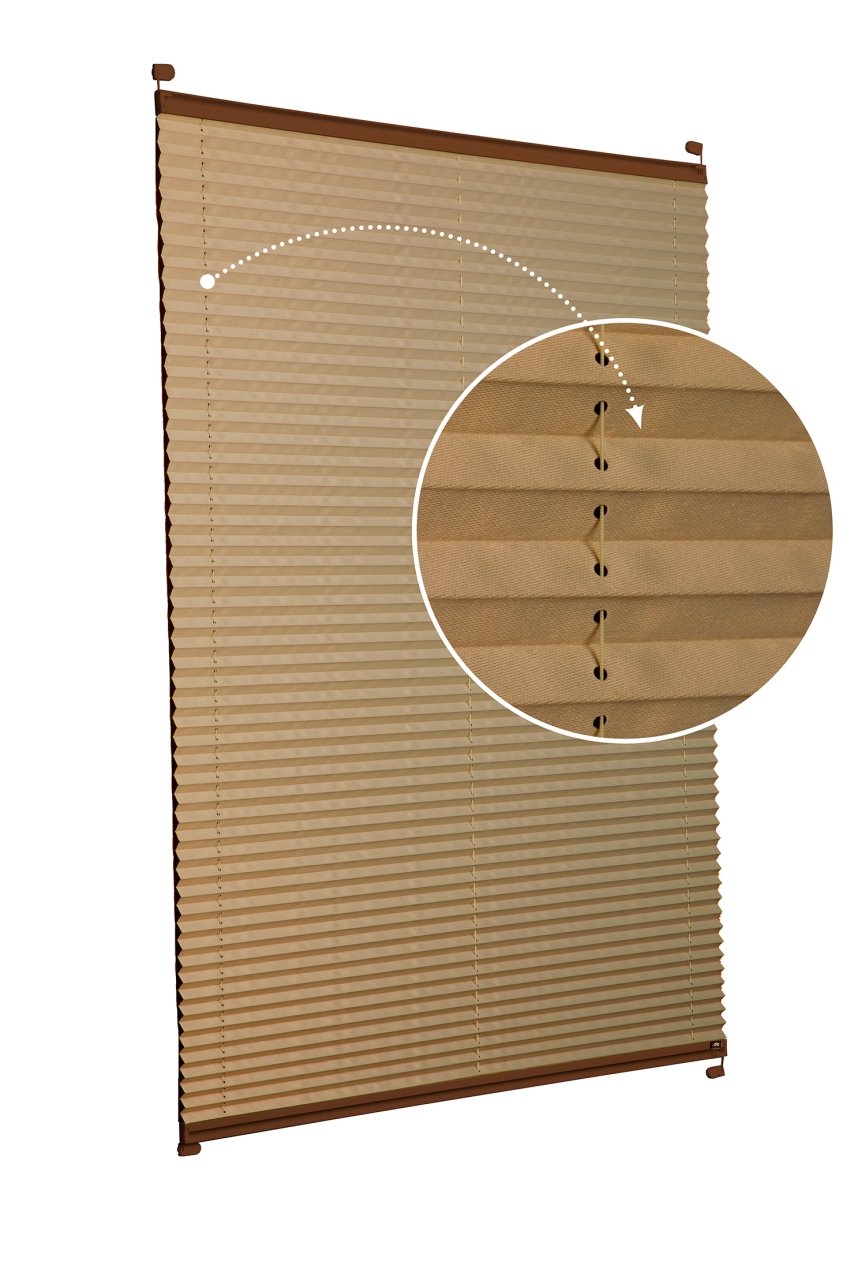 Vidalı Plise Perde (Düz Kumaş) Violet-Bronz-519 - Kahverengi