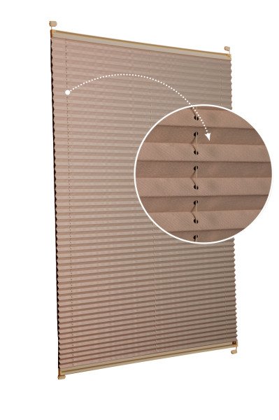 Vidalı Plise Perde (Düz Kumaş) Violet-Kahverengi-705 - Bronz