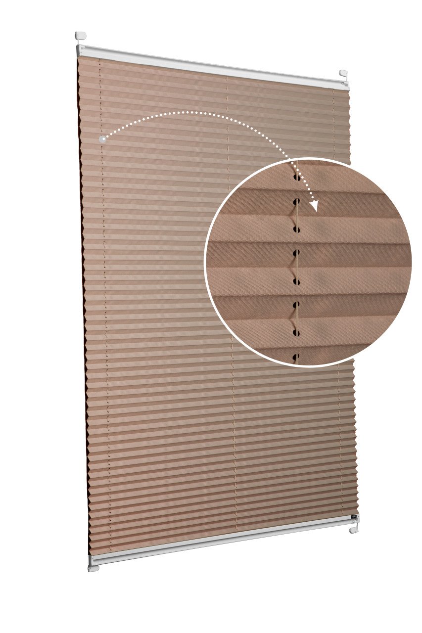 Vidalı Plise Perde (Düz Kumaş) Violet-Kahverengi-705 - Gümüş Gri