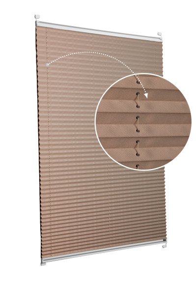 Vidalı Plise Perde (Düz Kumaş) Violet-Kahverengi-705 - Gümüş Gri