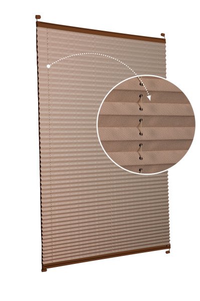 Vidalı Plise Perde (Düz Kumaş) Violet-Kahverengi-705 - Kahverengi