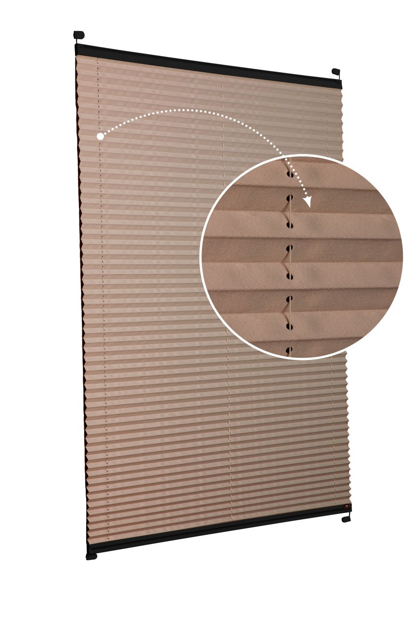 Vidalı Plise Perde (Düz Kumaş) Violet-Kahverengi-705 - Siyah