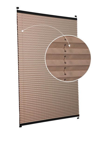 Vidalı Plise Perde (Düz Kumaş) Violet-Kahverengi-705 - Siyah