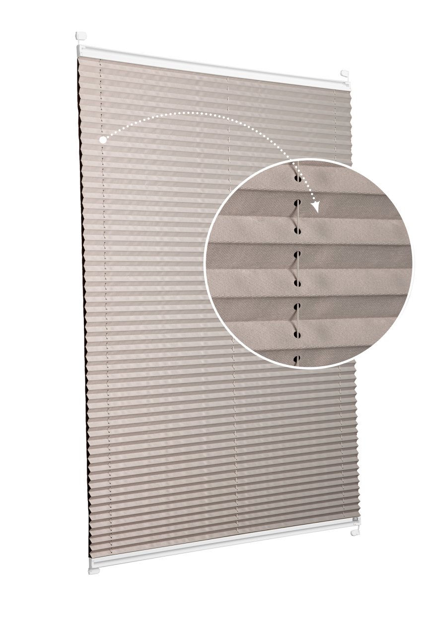 Vidalı Plise Perde (Düz Kumaş) Violet-Kül Gri-3078 - Beyaz