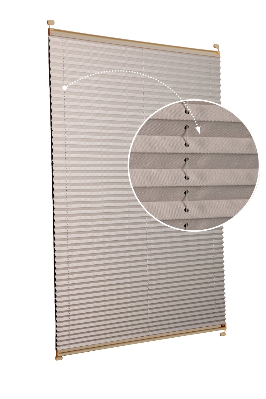 Vidalı Plise Perde (Düz Kumaş) Violet-Kül Gri-3078 - Bronz