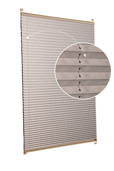 Vidalı Plise Perde (Düz Kumaş) Violet-Kül Gri-3078 - Bronz