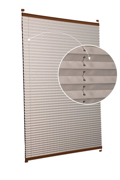 Vidalı Plise Perde (Düz Kumaş) Violet-Kül Gri-3078 - Kahverengi