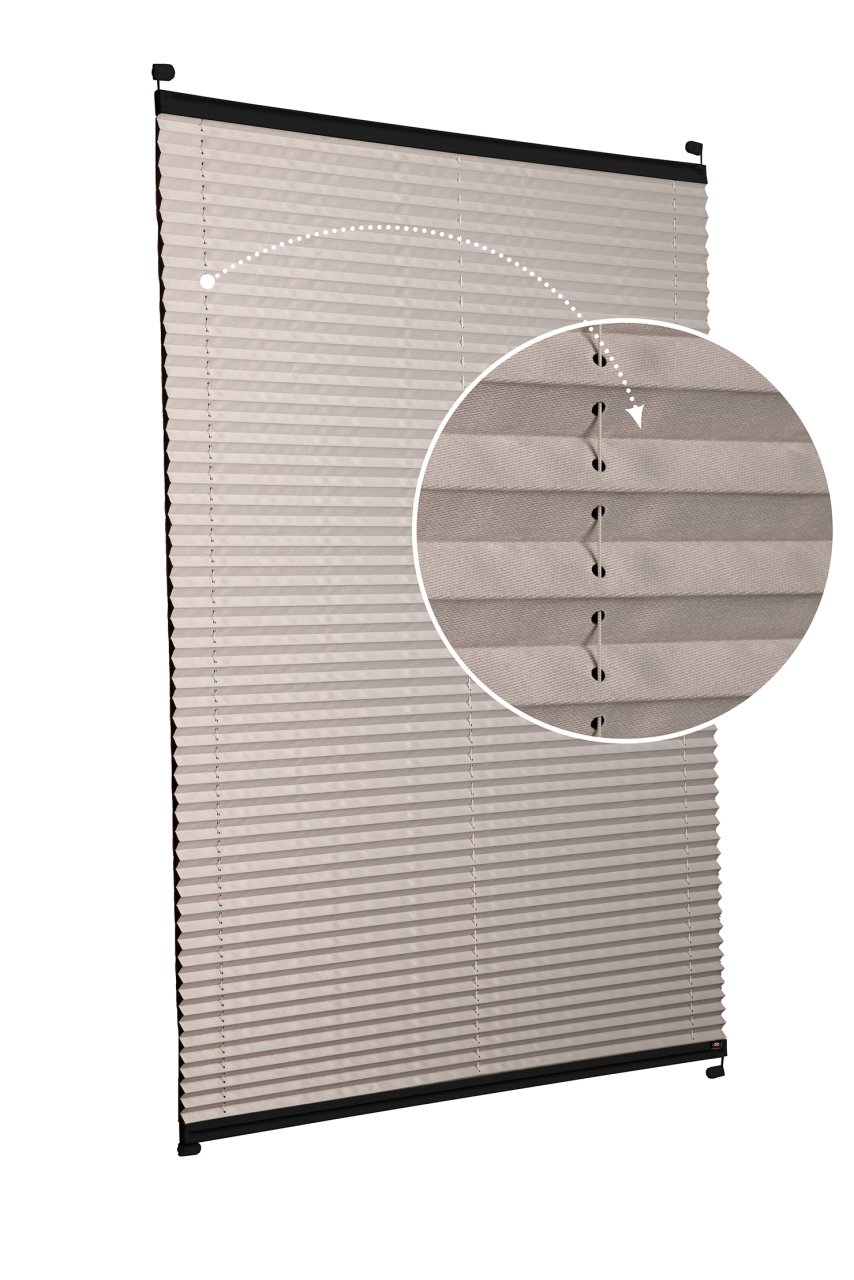 Vidalı Plise Perde (Düz Kumaş) Violet-Kül Gri-3078 - Siyah