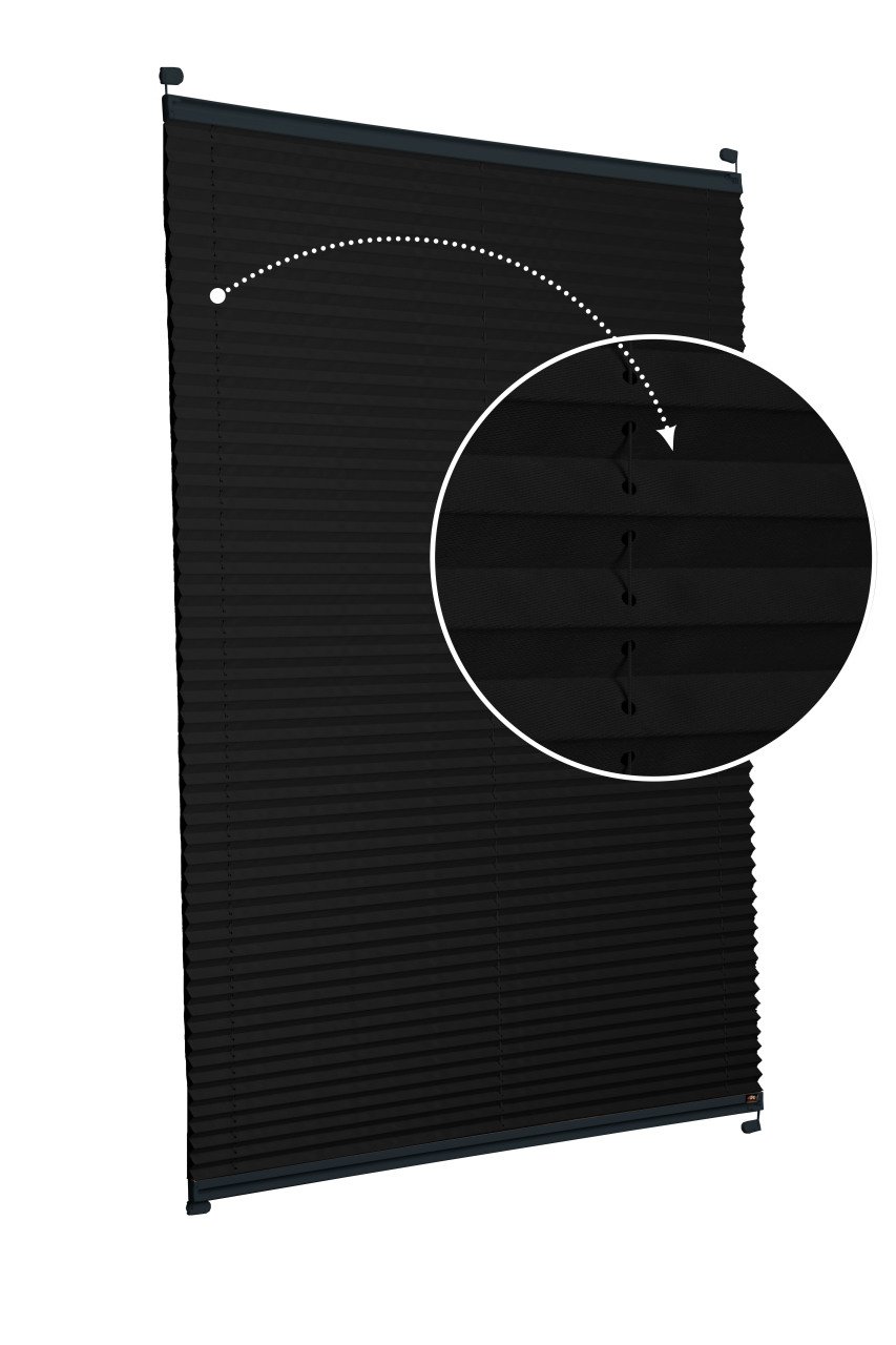 Vidalı Plise Perde (Düz Kumaş) Violet-Siyah-02 - Antresit Gri