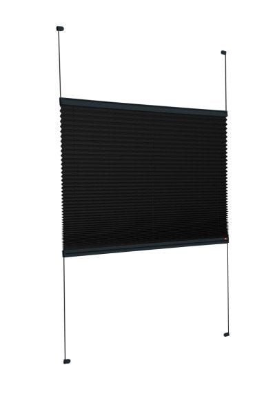 Vidalı Plise Perde (Düz Kumaş) Violet-Siyah-02 - Antresit Gri