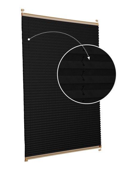 Vidalı Plise Perde (Düz Kumaş) Violet-Siyah-02 - Bronz