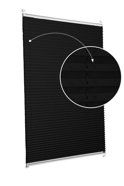 Vidalı Plise Perde (Düz Kumaş) Violet-Siyah-02 - Gümüş Gri