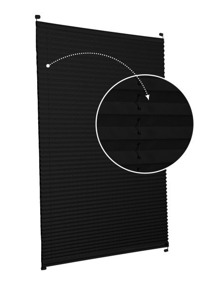 Vidalı Plise Perde (Düz Kumaş) Violet-Siyah-02 - Siyah