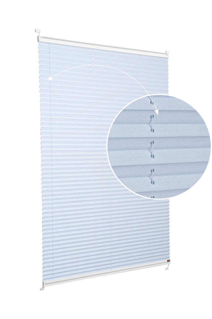 Vidalı Plise Perde (Desenli Kumaş) Abelia-Açık Gri -2255 - Beyaz