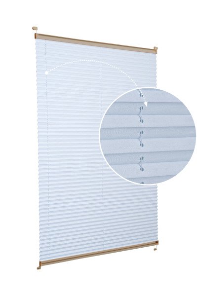 Vidalı Plise Perde (Desenli Kumaş) Abelia-Açık Gri -2255 - Bronz