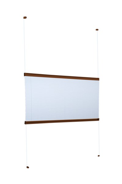 Vidalı Plise Perde (Desenli Kumaş) Abelia-Açık Gri -2255 - Kahverengi