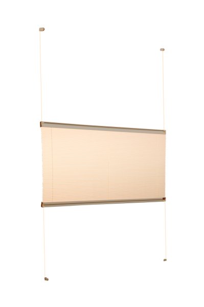 Vidalı Plise Perde (Desenli Kumaş) Abelia-Bej -69 - Bronz