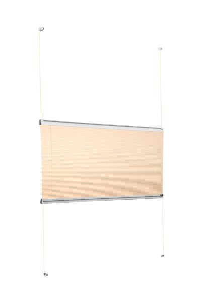 Vidalı Plise Perde (Desenli Kumaş) Abelia-Bej -69 - Gümüş Gri