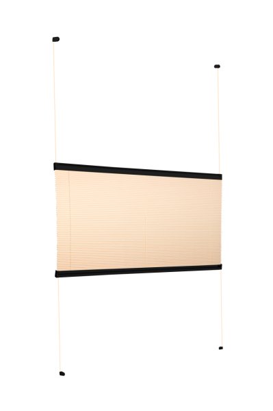 Vidalı Plise Perde (Desenli Kumaş) Abelia-Bej -69 - Siyah