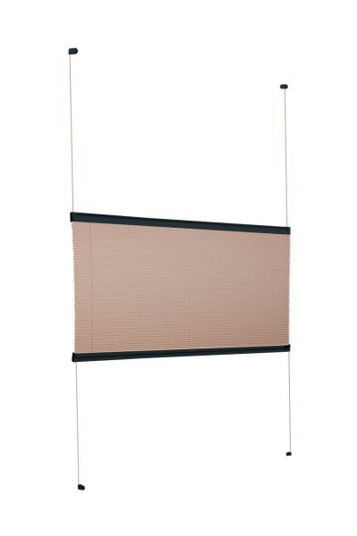 Vidalı Plise Perde (Desenli Kumaş) Abelia-Kahverengi -705 - Antresit Gri