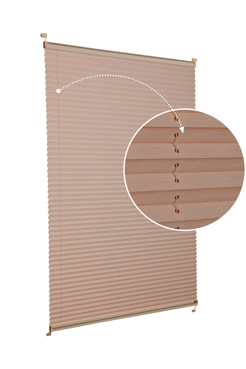 Vidalı Plise Perde (Desenli Kumaş) Abelia-Kahverengi -705 - Bronz