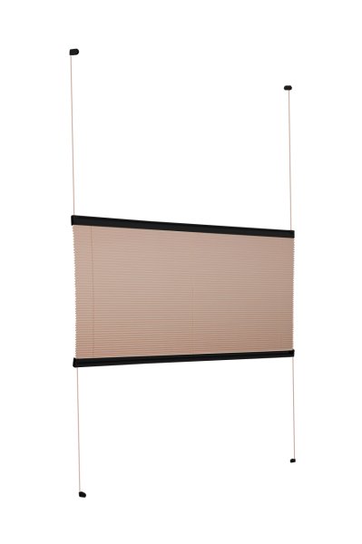 Vidalı Plise Perde (Desenli Kumaş) Abelia-Kahverengi -705 - Siyah