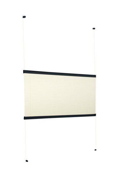 Vidalı Plise Perde (Desenli Kumaş) Abelia-Krem -502 - Antresit Gri