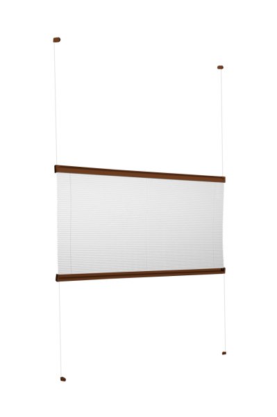 Vidalı Plise Perde (Desenli Kumaş) Lotus-A.Gri 3077 - Kahverengi