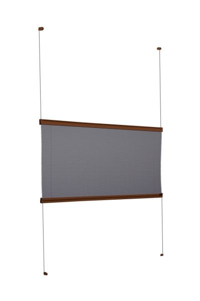 Vidalı Plise Perde (Desenli Kumaş) Lotus-Antresit Gri -2421 - Kahverengi