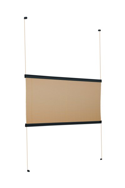 Vidalı Plise Perde (Desenli Kumaş) Lotus-Bronz -519 - Antresit Gri