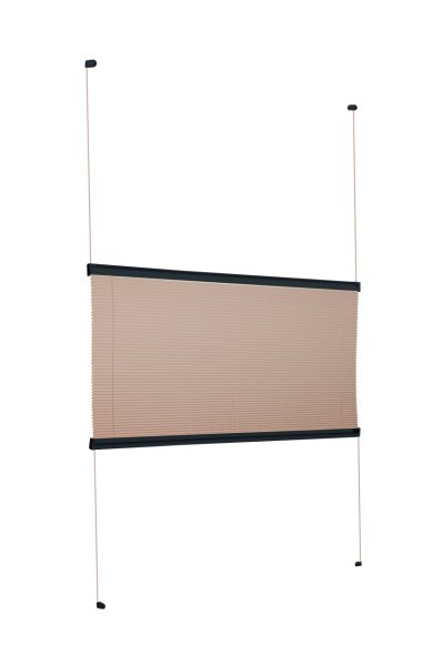 Vidalı Plise Perde (Desenli Kumaş) Lotus-Kahverengi -705 - Antresit Gri