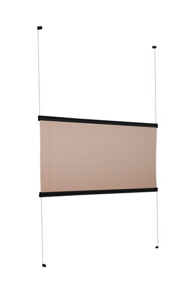 Vidalı Plise Perde (Desenli Kumaş) Lotus-Kahverengi -705 - Siyah