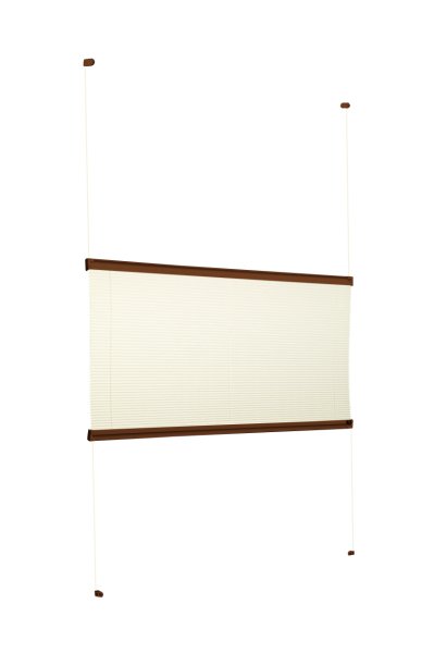 Vidalı Plise Perde (Desenli Kumaş) Lotus-Krem -502 - Kahverengi