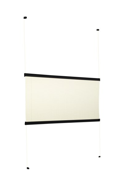 Vidalı Plise Perde (Desenli Kumaş) Lotus-Krem -502 - Siyah