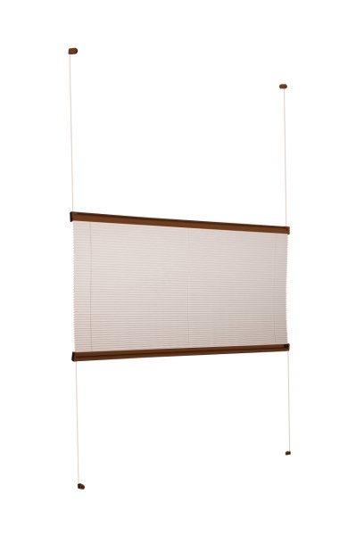 Vidalı Plise Perde (Desenli Kumaş) Lotus-Kül Gri -3078 - Kahverengi